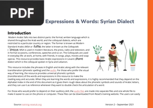 Basic Arabic Expressions & Words -