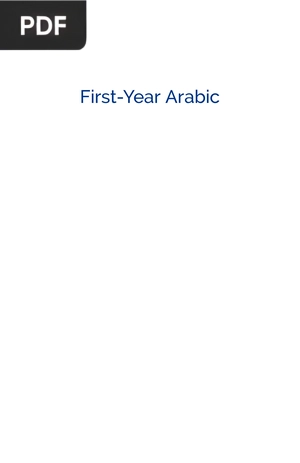 First-Year Arabic